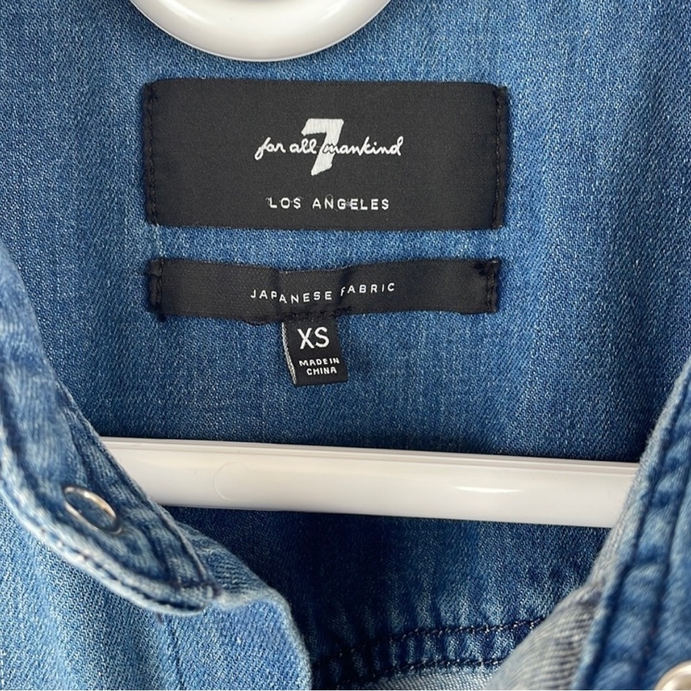 7 For all Mankind Mens Denim Snap Shirt - Picture 16 of 16